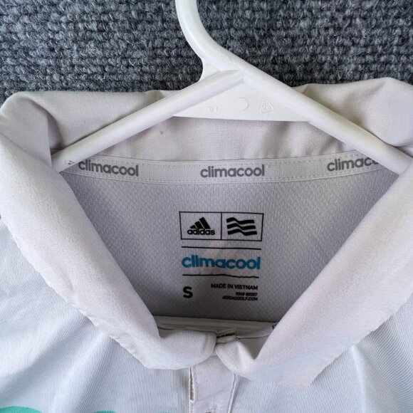 Adidas Golf Polo Climacool Short Sleeve Athletic Golf Shirt Mens Small White - Picture 4 of 13